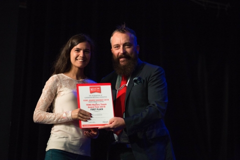 "The Digital Microfluidics Platform for Loop-Mediated Isothermal Amplification of DNA" by Beatriz Coelho, was the winning thesis of the FEMS Masters Thesis Awards competition recently held in Budapest